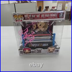 Bret Hart autographed signed inscribed funko pop WWF WWE WCW JSA Shawn Michaels