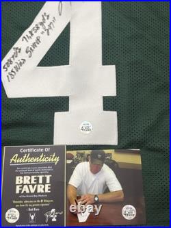 Brett Farve Autographed Signed Inscribed Jersey Greenbay Packers Farve COA