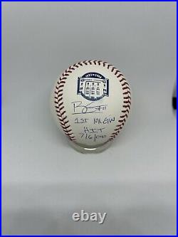 Brett Gardner Signed Baseball Inscribed Auto Steiner & JSA Certified Autograph