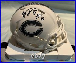 Brian Urlacher Signed Inscribed mini helmet JSA with Auto Autograph