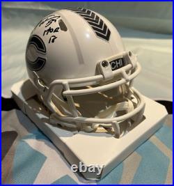 Brian Urlacher Signed Inscribed mini helmet JSA with Auto Autograph