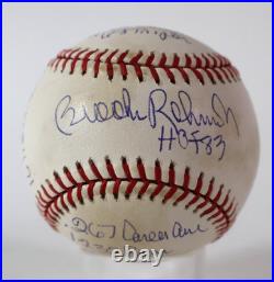 Brooks Robinson Autographed/Inscribed Career Stats Baseball LE 172/1000 JSA COA Brooks Robinson Autographed/Inscribed Career Stats Baseball LE 172/1000 JSA COA