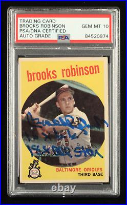 Brooks Robinson Signed 1959 Topps #439 Inscribed 16x GG & 18x All Star Rooki