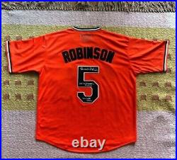 Brooks Robinson Signed (2x) Autograph Baltimore Orioles MLB Jersey INSCRIBED