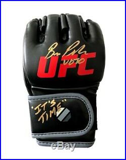 Bruce Buffer Signed Inscribed Its Time UFC Glove Black MMA Autograph Octagon