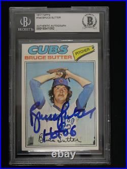 Bruce Sutter Signed 1977 Topps #144 Rc Inscribed Hof 06 Bas Authentic Auto