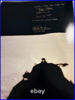 Buzz Aldrin signed inscribed First Words Spoken on the Moon 16x20 photo