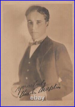 CHARLES CHAPLIN EARLY AUTOGRAPH 1920s INSCRIBED SIGNED ORIGINAL Photo 420