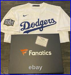 COREY SEAGER Dodgers Autographed Fanatics 2020 World Series MVP Inscribed Jersey