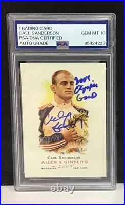 Cael Sanderson Signed Autographed Inscribed 2007 Allen And Ginter PSA Authentic
