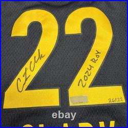 Caitlin Clark SIGNED INSCRIBED NAVY FEVER JERSEY autograph Panini COA #26/122