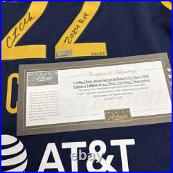 Caitlin Clark SIGNED INSCRIBED NAVY FEVER JERSEY autograph Panini COA #26/122