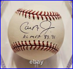 Cal Ripken Jr. Signed Auto Autograph Mlb Baseball Mlb Coa Inscribed Al Mvp 83 91
