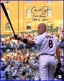 Cal Ripken Jr. Signed & Inscribed Final Game Signed 11x14 Photograph BECKETT