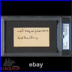 Carl Sandburg signed Inscribed Cut PSA DNA Slabbed Poet Author Auto C4694