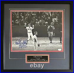 Carlton Fisk autographed signed inscribed 11x14 photo Red Sox JSA COA