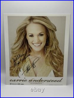 Carrie Underwood Signed 9x8 Promo Photo Personalized & Inscribed Autograph
