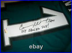Carson Wentz Inscribed Autographed Signed Jersey Philadelphia Eagles Fanatics