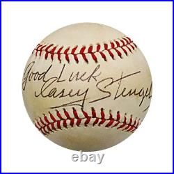 Casey Stengel Yankees Autograph Signed Inscribed Official Little League Ball JSA