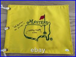 Cbs Sports Jim Nantz Signed Masters Flag Jsa Coa Autograph Inscribed Rare