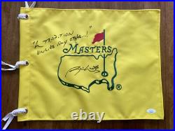 Cbs Sports Jim Nantz Signed Masters Flag Jsa Coa Autograph Inscribed Rare