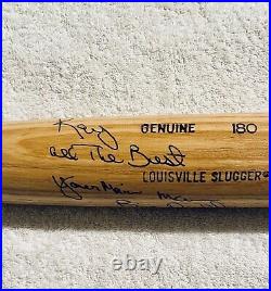 Cecil Fielder, Autographed, Signed & Inscribed Baseball Bat to Ray Lewis, HOFer