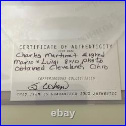 Charles Martinet Signed 8x10 Photo Mario Luigi Autograph Voice Actor Inscribed