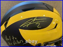 Charles Woodson Autographed Inscribed Hail to the Victors Flex Helmet Fanatics