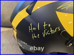 Charles Woodson Autographed Inscribed Hail to the Victors Flex Helmet Fanatics