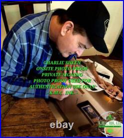 Charlie Sheen Signed Autographed Inscribed Hmmmm. 16x20 Two & A Half Men P Charlie Sheen Signed Autographed Inscribed Hmmmm. 16x20 Two & A Half Men P