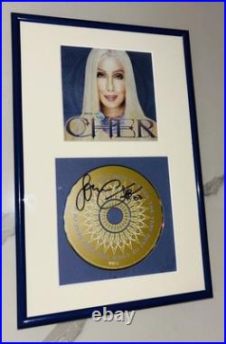 Cher Greatest Hits Cd Signed, Autograph And Inscribed. Mint+, Great Frame Rare