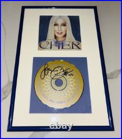 Cher Greatest Hits Cd Signed, Autograph And Inscribed. Mint+, Great Frame Rare