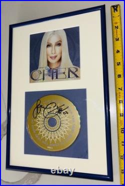 Cher Greatest Hits Cd Signed, Autograph And Inscribed. Mint+, Great Frame Rare