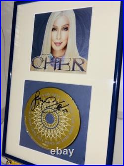 Cher Greatest Hits Cd Signed, Autograph And Inscribed. Mint+, Great Frame Rare