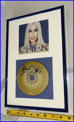 Cher Greatest Hits Cd Signed, Autograph And Inscribed. Mint+, Great Frame Rare