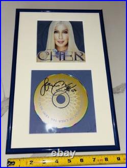 Cher Greatest Hits Cd Signed, Autograph And Inscribed. Mint+, Great Frame Rare