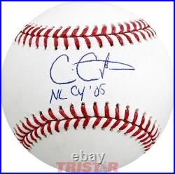 Chris Carpenter Signed Autographed ML Baseball Inscribed 05 NL Cy TRISTAR