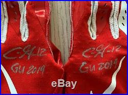 Chris Godwin autographed inscribed Game Used Gloves NFL Tampa Bay Buccaneers JAG