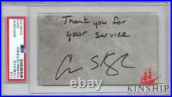 Chris Kyle signed 3x5 cut PSA DNA Slabbed Auto Rare Inscribed Sniper d. 2013 C419