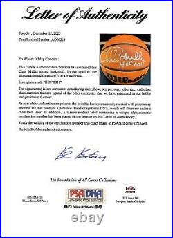 Chris Mullin autographed signed inscribed basketball Golden State Warriors PSA