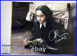 Christina Ricci Signed Inscribed Wednesday Addams 16x20 Photo Autograph BAS COA