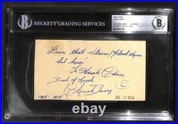 Chuck Berry Guitar Legend Vintage Signed & Inscribed Index Card BECKETT
