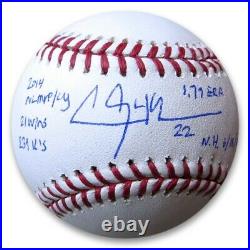 Clayton Kershaw Signed Autographed MLB Baseball 2014 Stat Inscribed JSA BB59252