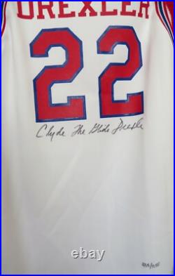 Clyde Drexler signed autograph inscribed Glide Houston Cougars jersey #/1250 JSA