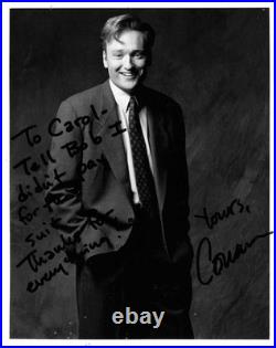 Conan O'Brien Signed 8x10 Promo Photo Early Career Inscribed Autograph auto Conan O'Brien Signed 8x10 Promo Photo Early Career Inscribed Autograph auto