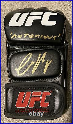 Conor McGregor Signed Autographed UFC MMA Glove Inscribed Notorious READ DESC
