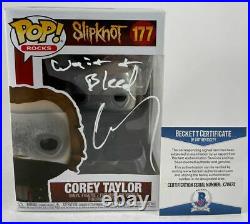Corey Taylor Signed Inscribed Slipknot Funko POP B Autograph Stone Stour BAS COA