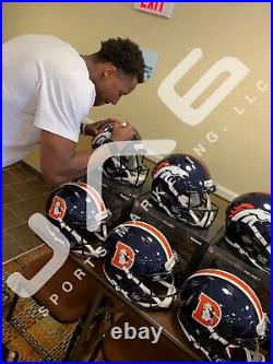 Courtland Sutton autograph signed inscribed Full Size Helmet Denver Broncos PSA
