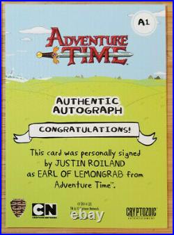 Cryptozoic Adventure Time Auto Card #a1 Justin Roiland As Lemongrab Inscribed