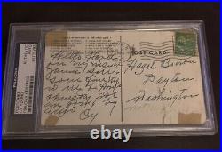 Cy Young Inscribed Signed Postcard 1947 Auto Autograph Als Note Psa/dna Hof Rare